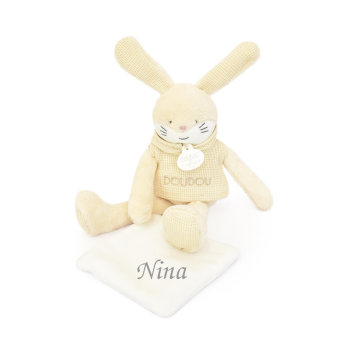  - sweety plush with comforter rabbit beige - 25 cm 